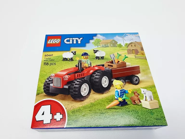 LEGO 60461 CITY CZERWONY TRAKTOR Z PRZYCZEPĄ I OWCĄ