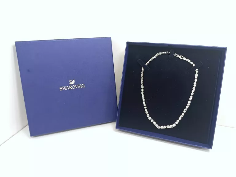 NASZYJNIK MESMERA SZLIFY RÓŻNORODNE, BIAŁY, POWŁOKA Z RODU SWAROVSKI