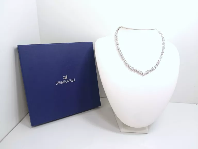 NASZYJNIK MESMERA SZLIFY RÓŻNORODNE, BIAŁY, POWŁOKA Z RODU SWAROVSKI