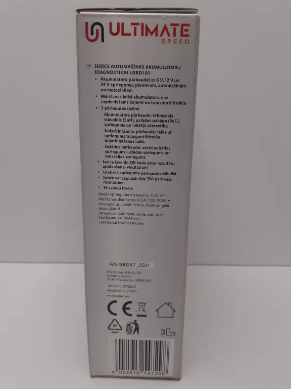 TESTER AKUMULATORÓW ULTIMATE SPEED USBD1 A1