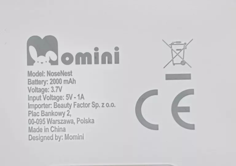 AUTOMATYCZNY ASPIRATOR DO NOSA MOMINI NOSENEST CZYTAJ OPIS!