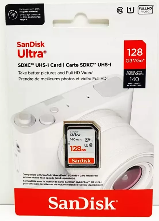 KARTA PAMIĘCI SANDISK ULTRA SDXC UHS-I 128GB  619659200190
