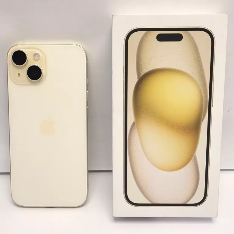 TELEFON IPHONE 15 128GB YELLOW BAT.100% - OPIS!