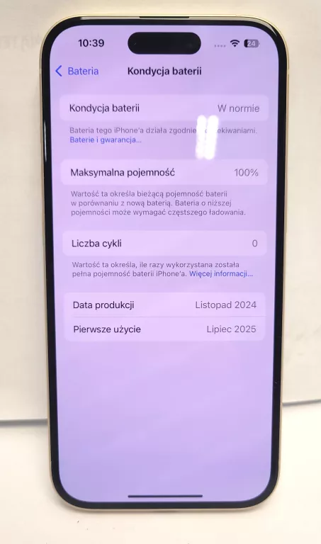 TELEFON IPHONE 15 128GB YELLOW BAT.100% - OPIS!