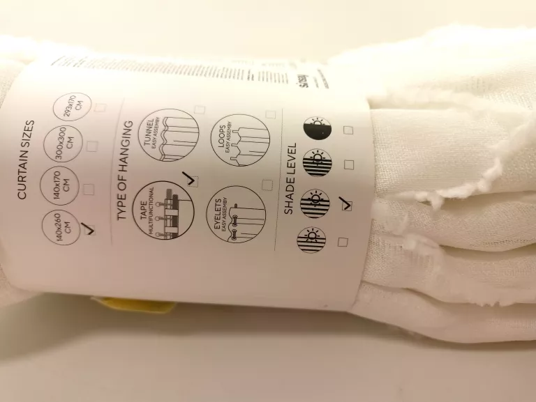 ZASŁONY 2SZT BIAŁE SS2025 7644Z-00X