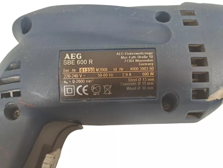 WIERTARTA UDAROWA AEG SBE 600R + WALIZKA