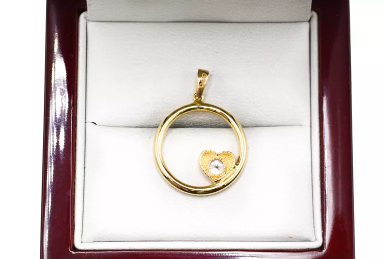 ORYGINALNA ZŁOTA ZAWIESZKA PR. 585 | SERDUSZKO 14K | 1.24G