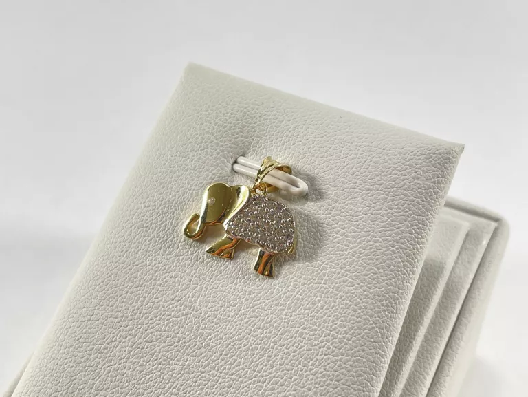 NIENOSZONA ZŁOTA ZAWIESZKA 585 1,20G SŁOŃ