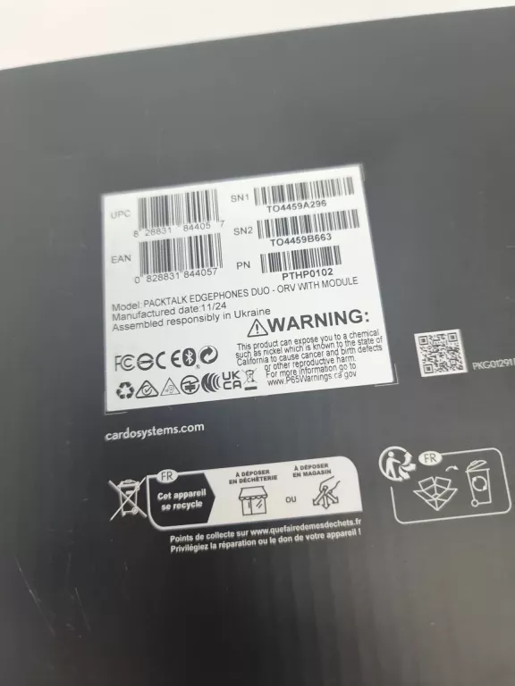 CARDO ZESTAW NAGŁOWNY EDGEPHONES DUO PACK