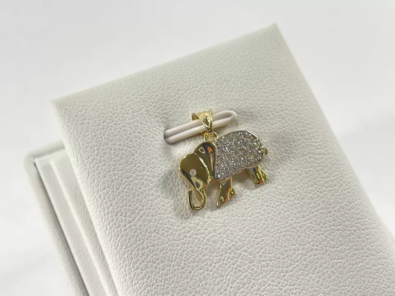 NIENOSZONA ZŁOTA ZAWIESZKA 585 1,20G SŁOŃ