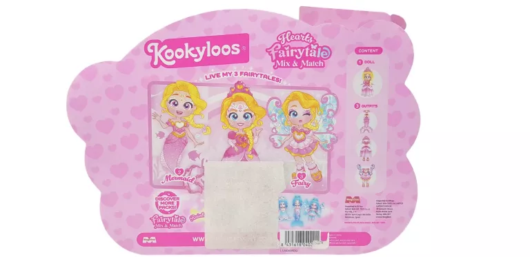 KOOKYLOOS ZESTAW LALKA PRINCESS HEARTS MERMAID FAIRYTALE MIX & MATCH HEART