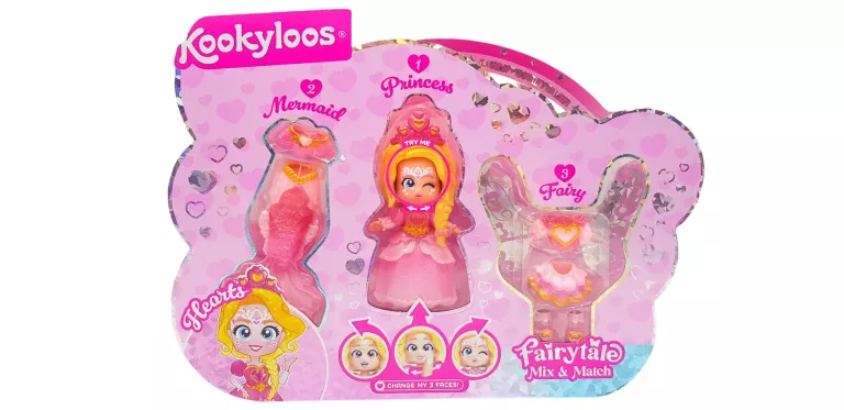 KOOKYLOOS ZESTAW LALKA PRINCESS HEARTS MERMAID FAIRYTALE MIX & MATCH HEART