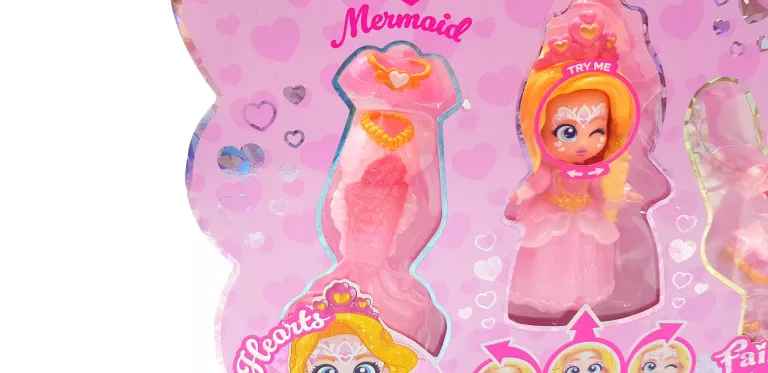 KOOKYLOOS ZESTAW LALKA PRINCESS HEARTS MERMAID FAIRYTALE MIX & MATCH HEART