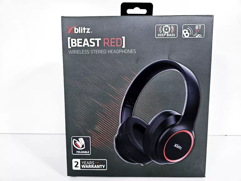 SŁUCHAWKI BEZPRZEWODOWE XBLITZ BEAST RED / KOMPLET