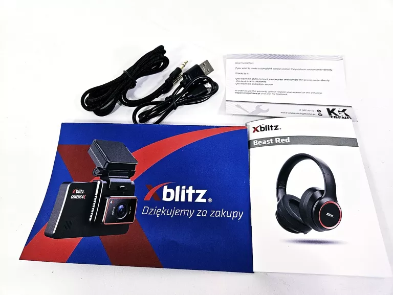 SŁUCHAWKI BEZPRZEWODOWE XBLITZ BEAST RED / KOMPLET
