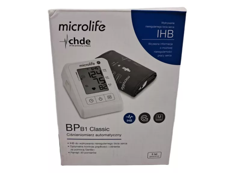 CIŚNIENIOMIERZ MICROLIFE BPB1 CLASSIC KOMPLET SUPER STAN!