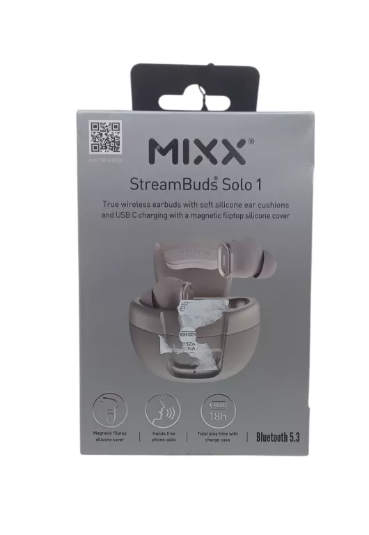 SŁUCHAWKI BLUETOOTH MIXX STREAM BUDS SOLO 1