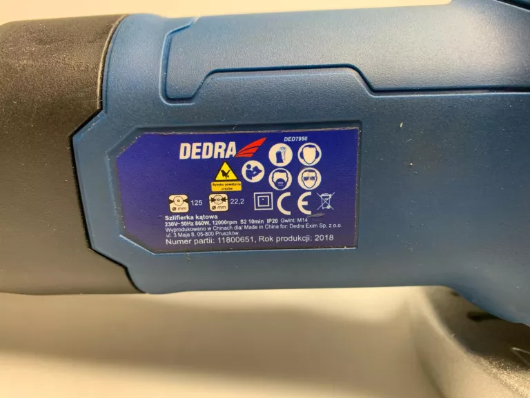 SZLIFIERKA KĄTOWA DEDRA DED7950