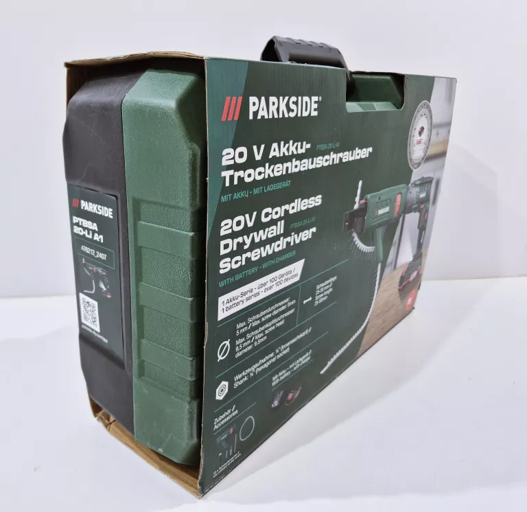 PARKSIDE PTBSA 20-LI A1 WKRĘTARKA DO SUCHEJ ZABUDOWY +  AKUMULATOR