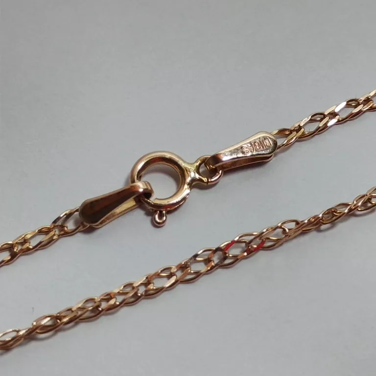 PIĘKNY ZŁOTY ŁAŃCUSZEK 2,07G 585 42CM