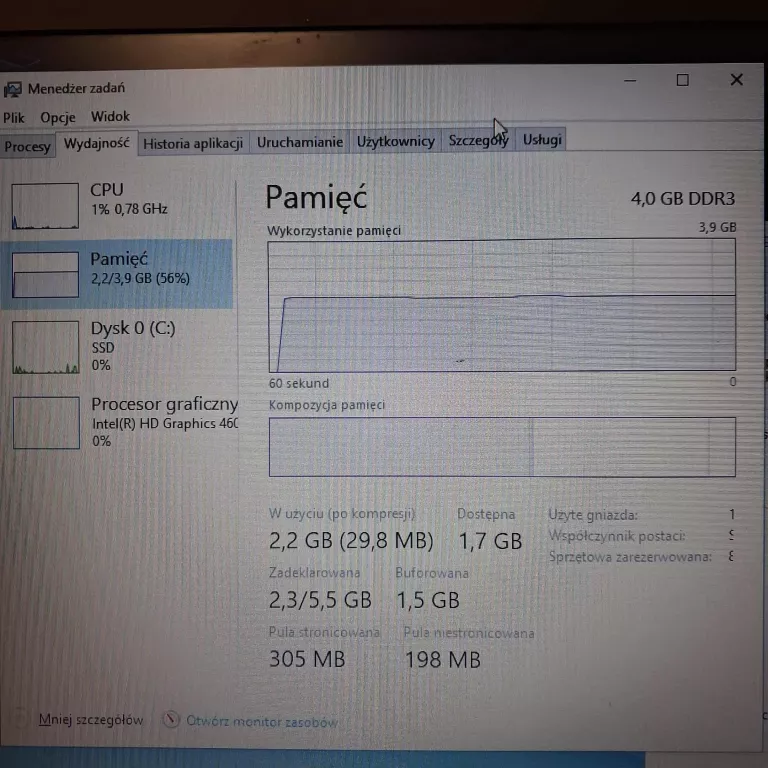 LAPTOP HP PROBOOK 650 G1 15,6'' 4/256GB SSD INTEL CORE I5-4210M WIN10 PRO