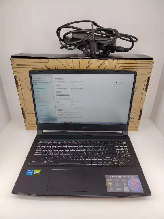 LAPTOP MSI KATANA 15 B13VGK-1493XPL  I7-13620H 16GB RTX 4070 8GB 1TB SSD