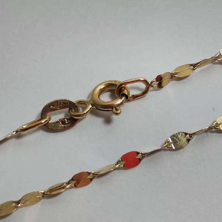 PIĘKNY ZLOTY ŁAŃCUSZEK 1,45G 585 44CM