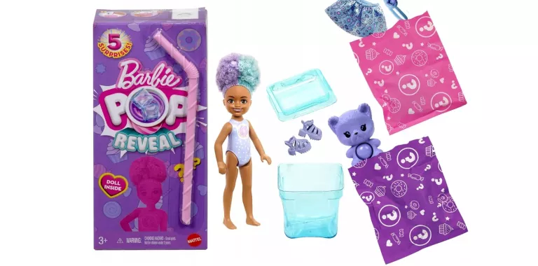 BARBIE CHELSEA POP REVEAL TREAT Z 5 NIESPODZIANKAMI LALECZKA+ AKCESORIA
