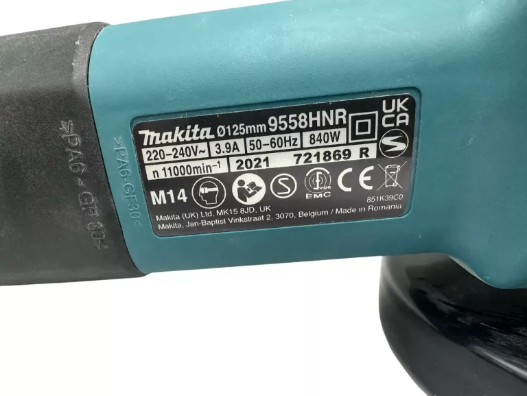 SZLIFIERKA KĄTOWA MAKITA 9558HNR SOLO