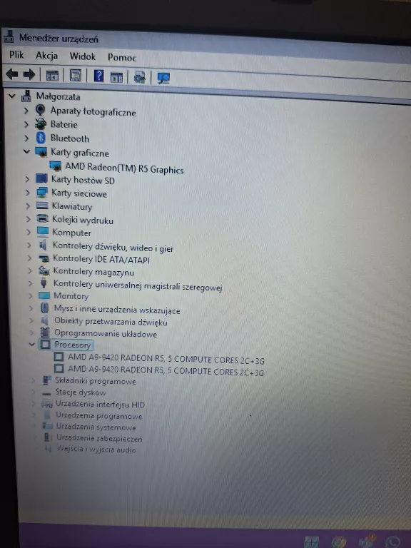 LAPTOP ASUS VIVOBOOK 8265NGW A9-9420 RADEON 500MB R5/224GB / 8GB RAM WIN11