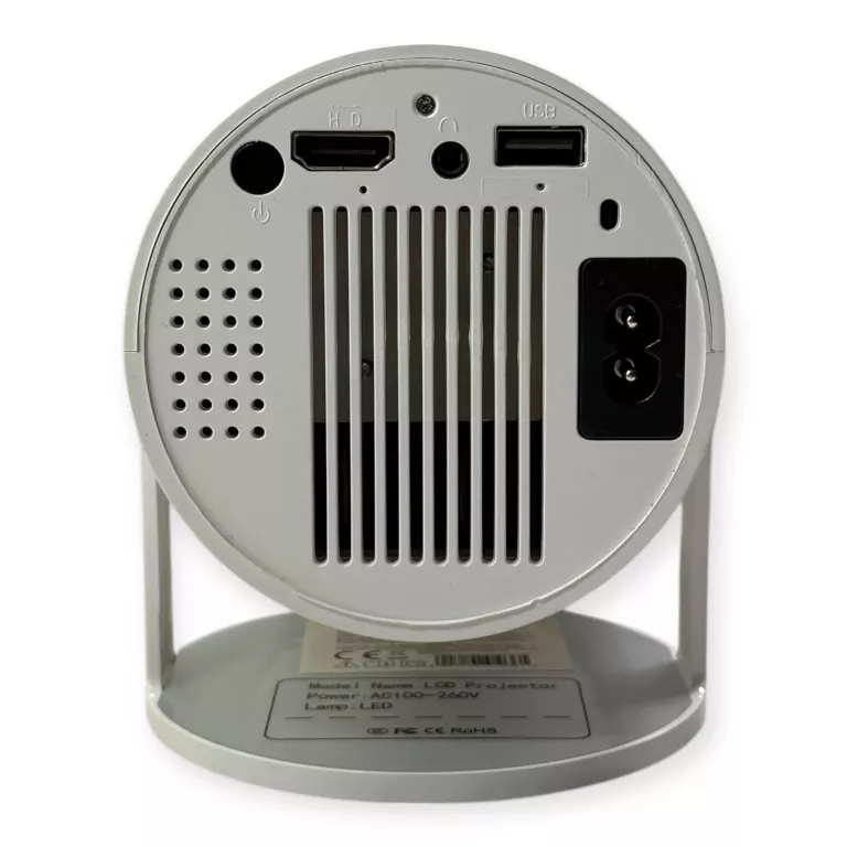 PROJEKTOR LED ASATO ANDROID AUTO 4K SMART TV BIAŁY