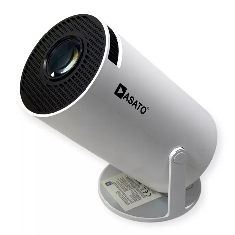 PROJEKTOR LED ASATO ANDROID AUTO 4K SMART TV BIAŁY