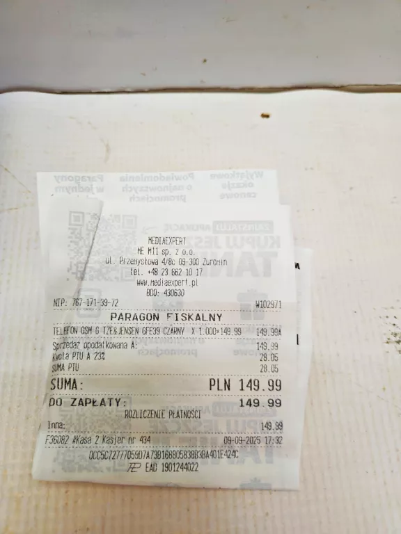 TELEFON GOTZE & JENSEN GFE39 KOMPLET DZ: 09.09.2025