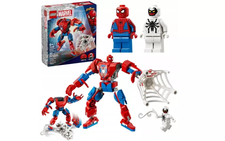 LEGO SUPER HEROES MARVEL 76308 MECH SPIDER-MANA KONTRA ANTI-VENOM 2 FIGURK