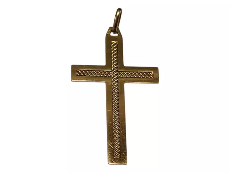 ŚLICZNY DUŻY ZŁOTY KRZYŻYK 1,54G 585 14K  39X21MM