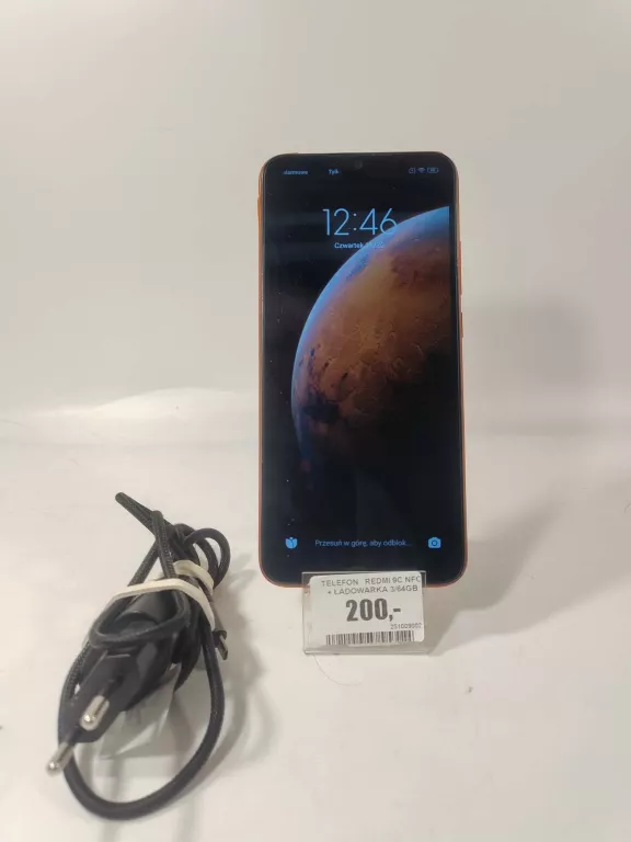 TELEFON   REDMI 9C NFC + ŁADOWARKA 3/64GB