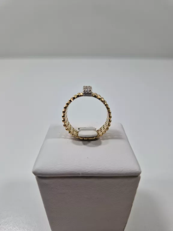 CIEKAWY ZŁOTY PIERŚCIONEK P585 4,55G R12