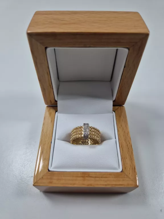 CIEKAWY ZŁOTY PIERŚCIONEK P585 4,55G R12