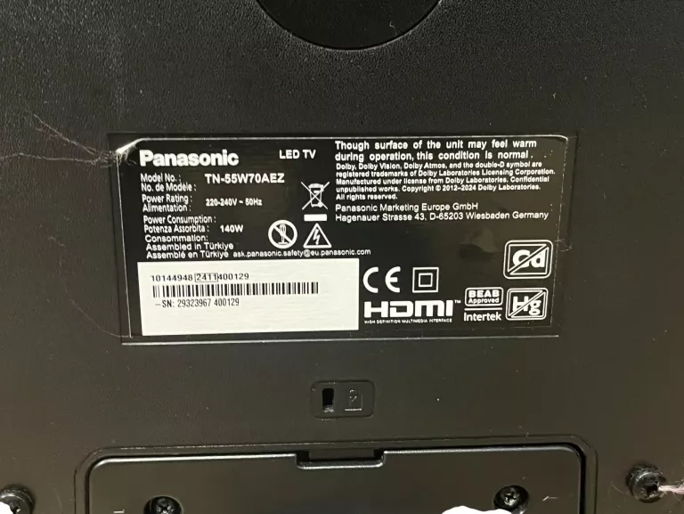 TELEWIZOR PANASONIC TN-55W70AEZ 55'' LED 4K GOOGLE TV DOLBY VISION + PILOT