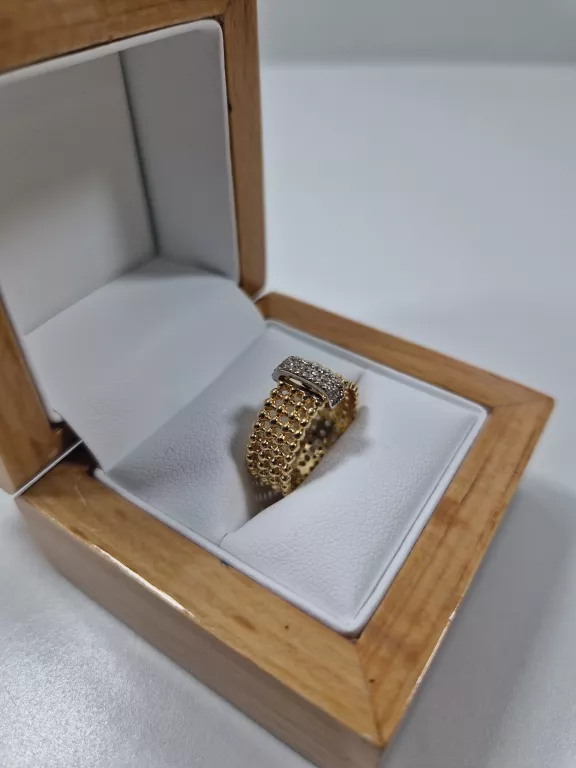 CIEKAWY ZŁOTY PIERŚCIONEK P585 4,55G R12