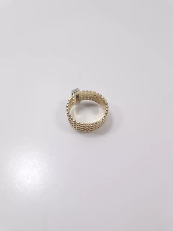 CIEKAWY ZŁOTY PIERŚCIONEK P585 4,55G R12