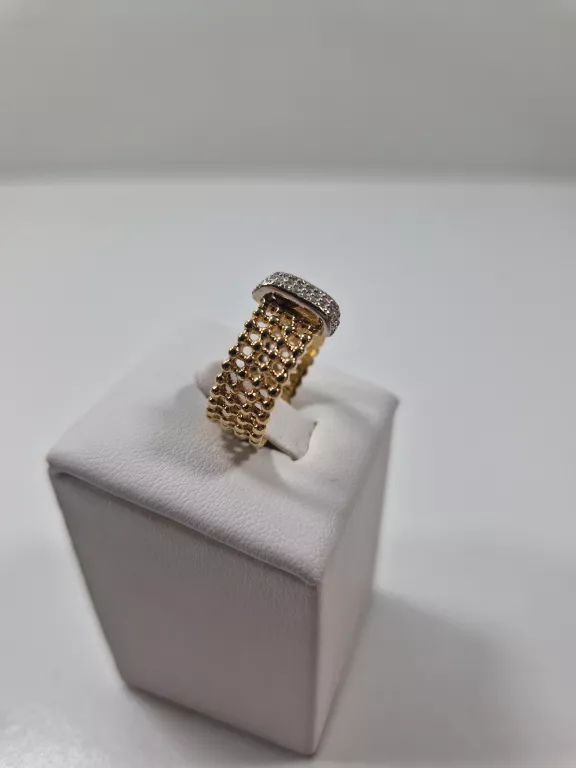 CIEKAWY ZŁOTY PIERŚCIONEK P585 4,55G R12