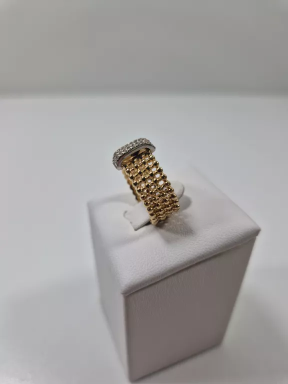 CIEKAWY ZŁOTY PIERŚCIONEK P585 4,55G R12