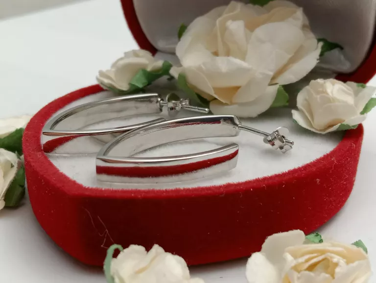 PIĘKNE SREBRNE KOLCZYKI 3,39G 925PR