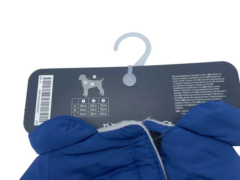 KURTKA UBRANKO DLA PSA  ROZMIAR S - NIEBIESKIE