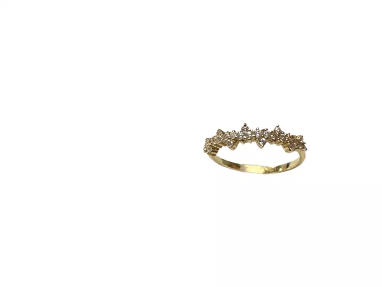 ZŁOTY PIERŚCIONEK Z CYRKONIAMI ROZMIAR 18