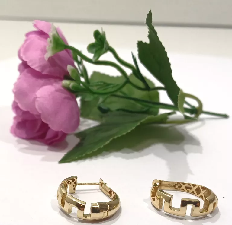 WYRÓB JUBILERSKI UŻYWANY ZŁOTE KOLCZYKI 585 5,55G