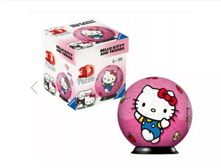 RAVENSBURGER PUZZLE UKŁADANKA 3D KULA HELLO KITTY 55 ELEMENTY 6 +
