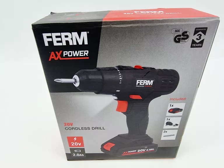WKRĘTARKA AKUMULATOROWA FERM 20V MOCNA ZESTAW Z AKU