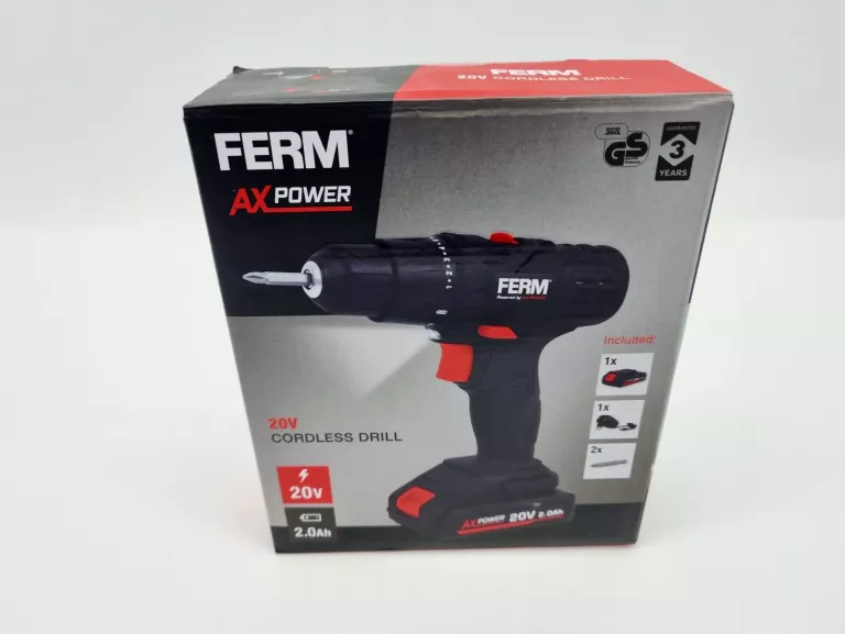 WKRĘTARKA AKUMULATOROWA FERM 20V MOCNA ZESTAW Z AKU